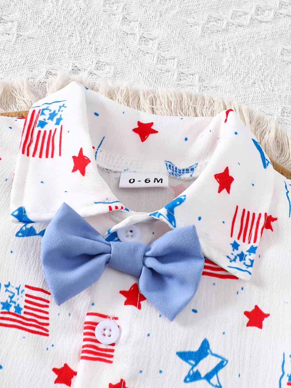 Children's Patriotic Short Sleeve Shirt and Shorts Set, image 3