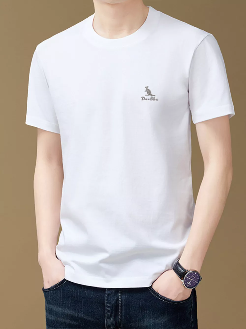 Men's Full Size Round Neck Short Sleeve T-Shirt Plus Size, image 10