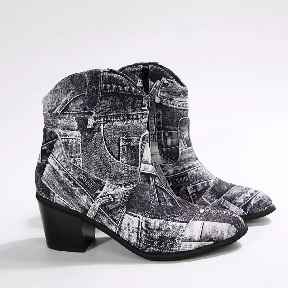 Point Toe Block Heels Boots, image 4