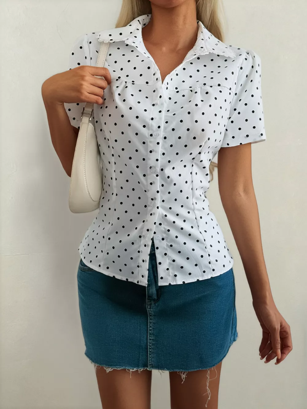 Polka Dot Short Sleeve Shirt, image 2