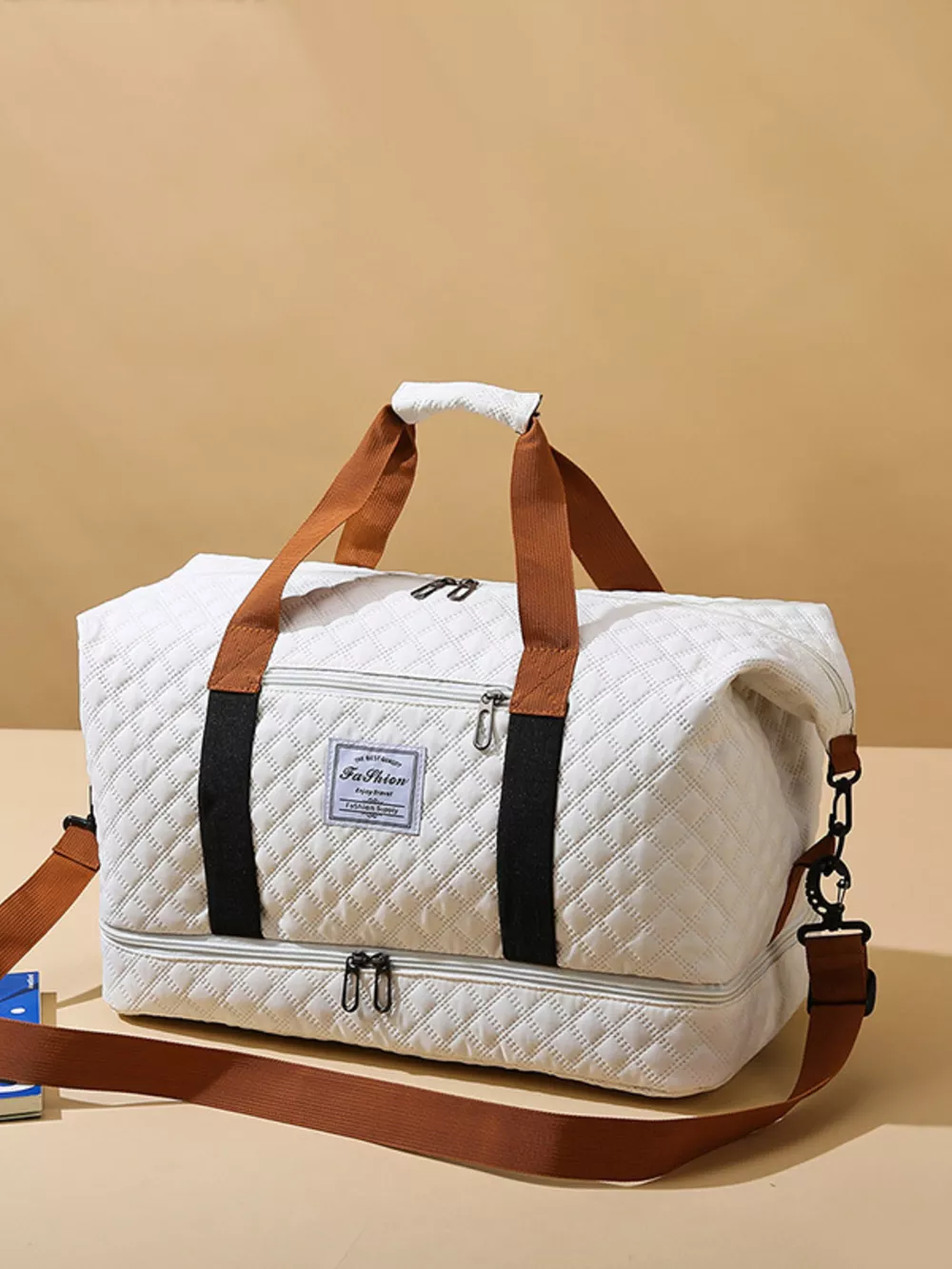 Quilted Travel Duffel Bag, image 3
