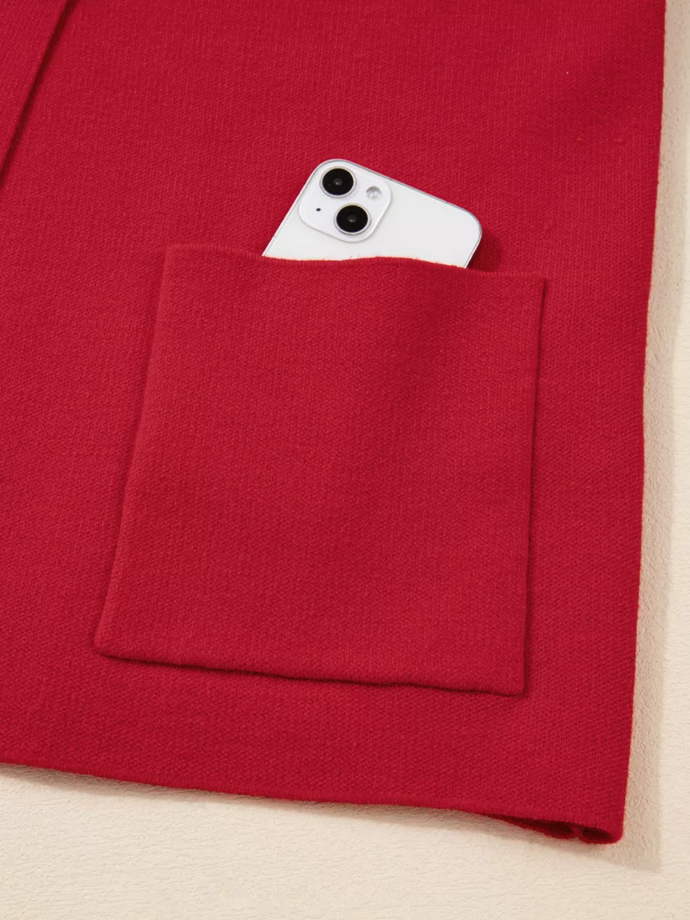 Collared Button Front Wrapped Cardigan, image 2