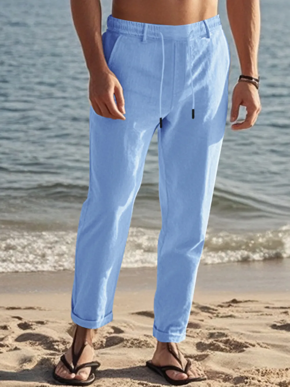 Men's Full Size Casual Drawstring Pants Plus Size, image 4