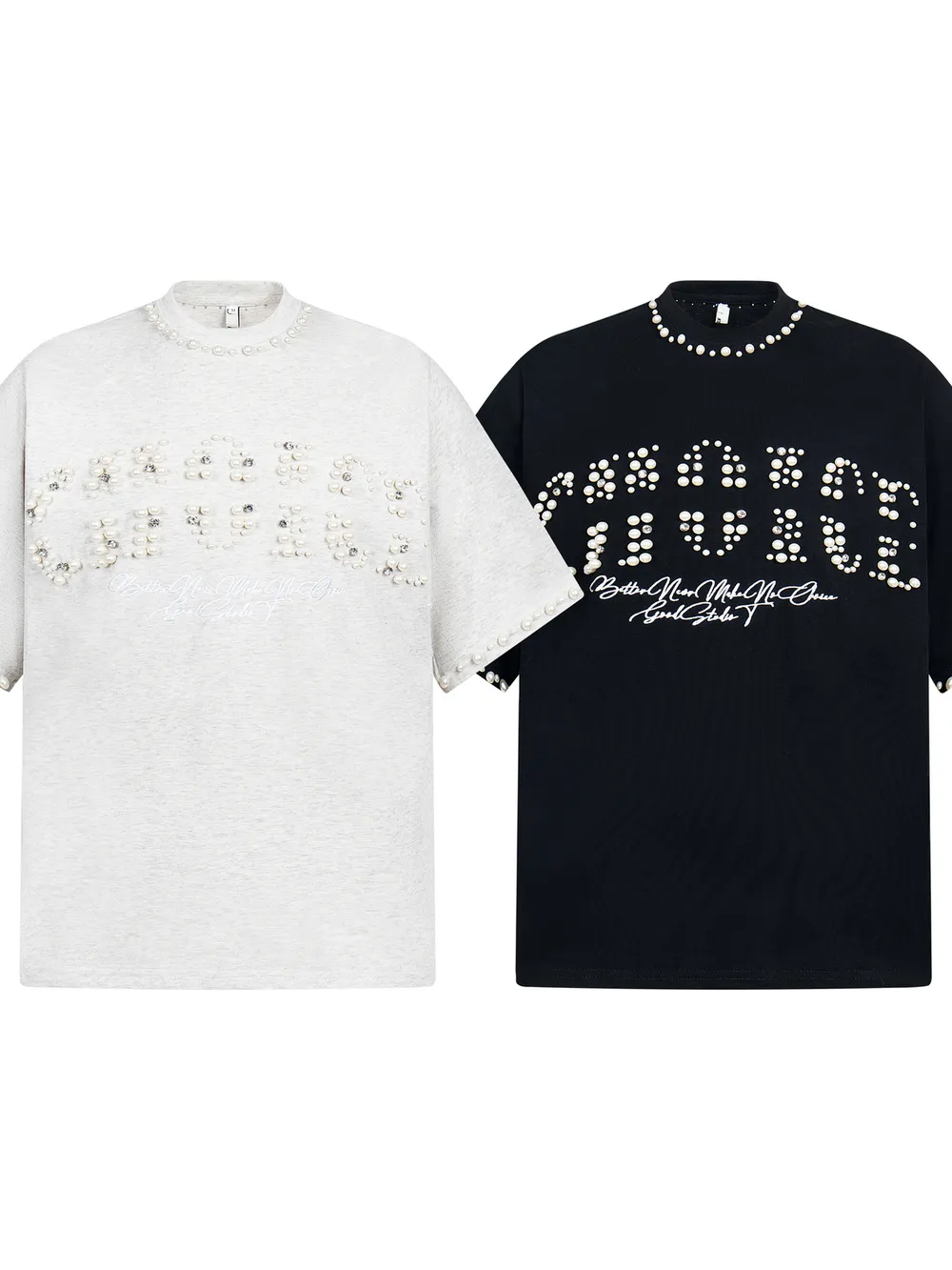 Men's Pearl Detail Round Neck T-Shirt, image 5