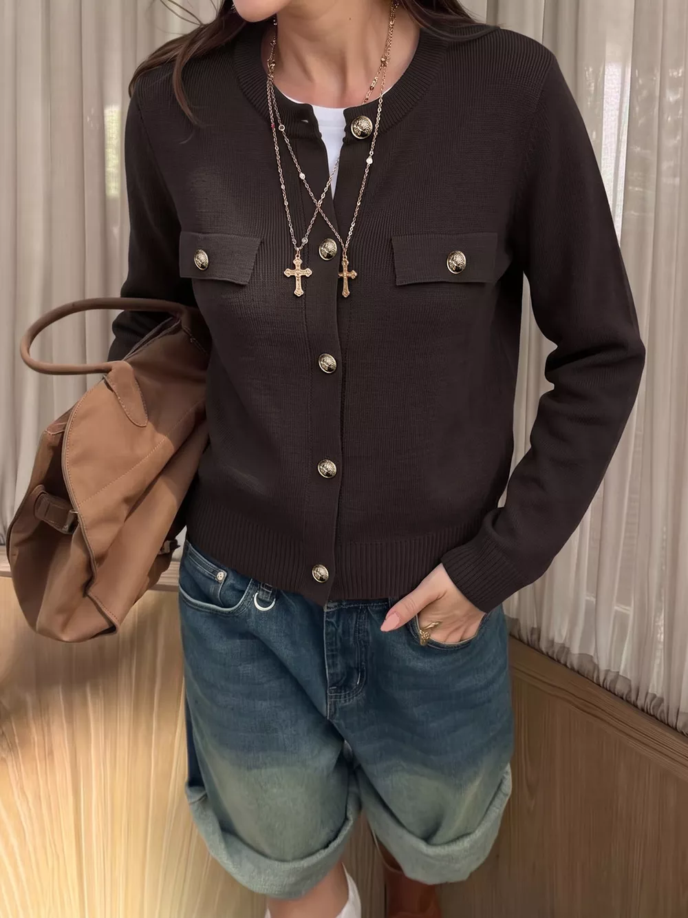 Button Down Long Sleeve Cardigan, image 2