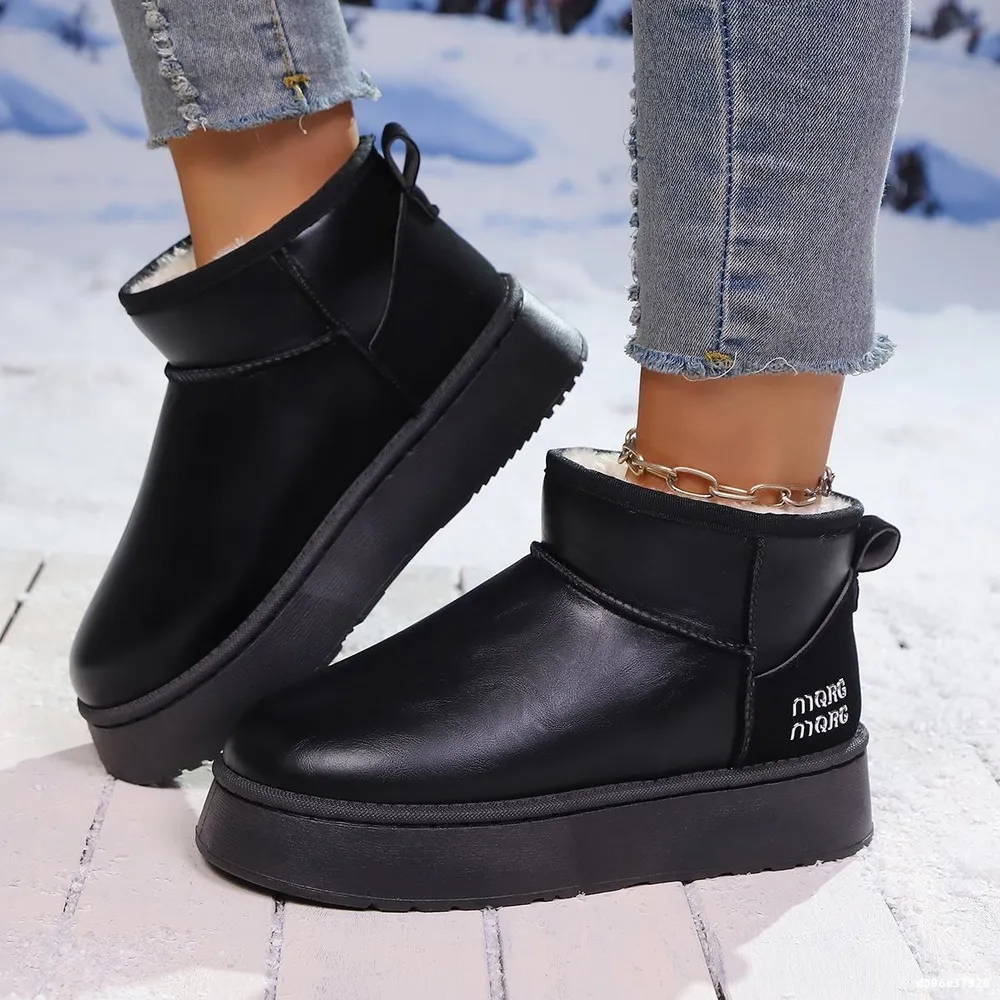 Faux-Fur Platform Ankle Boots, image 3