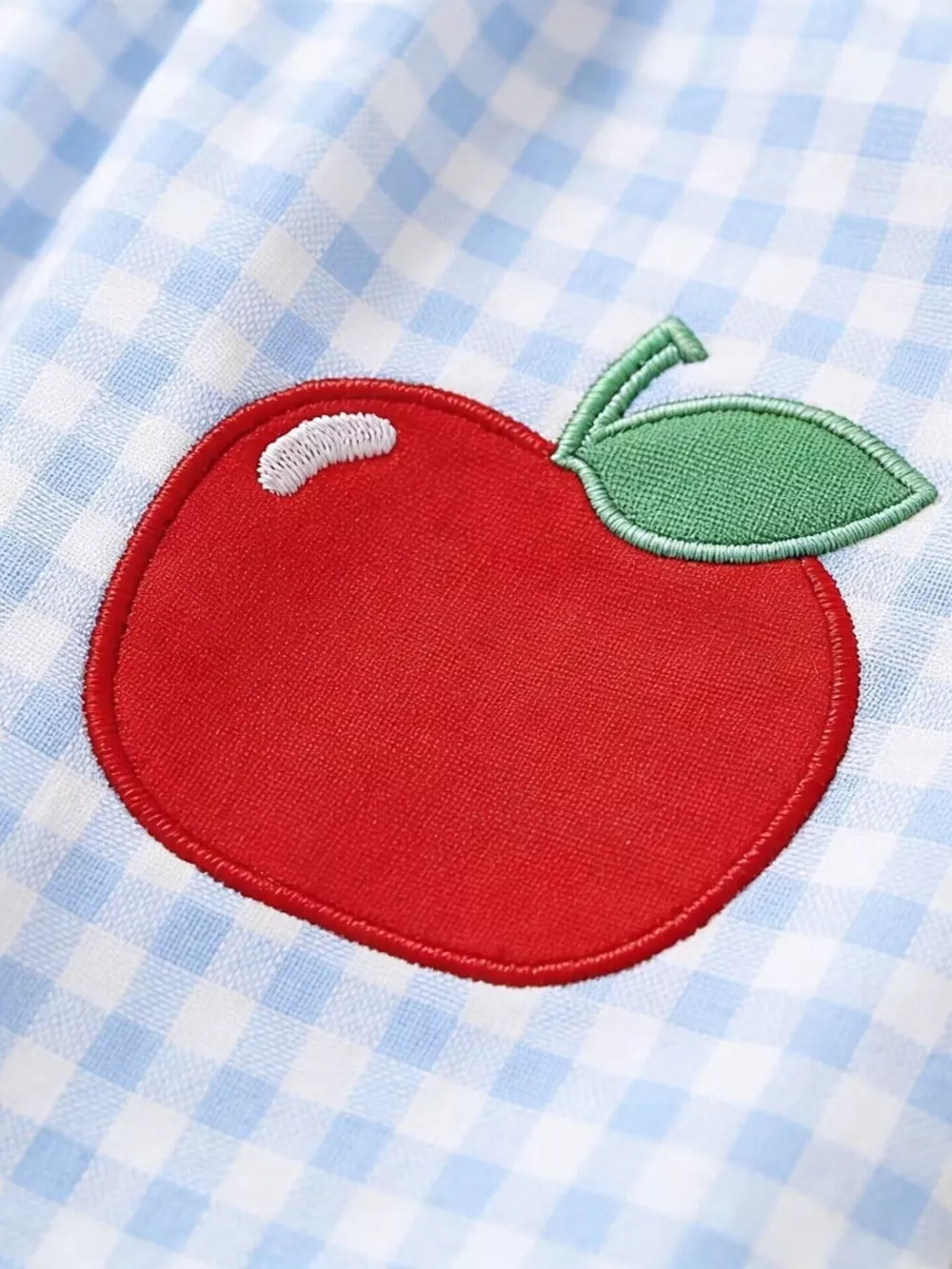 Children's Fruit Embroidered Sleeveless Plaid Dress, image 13