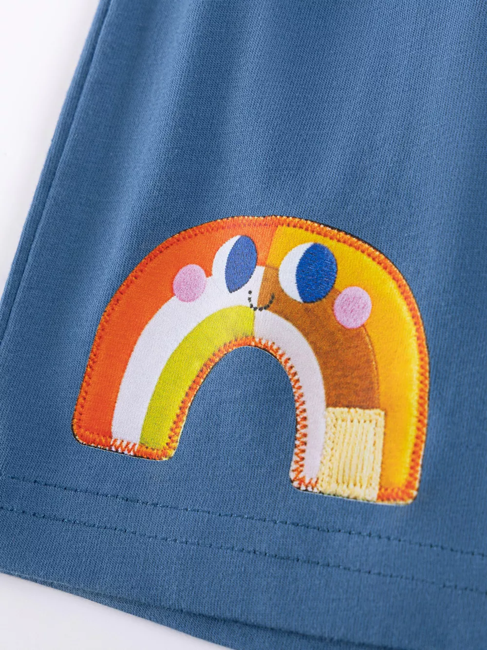 Children's Striped Tee & Rainbow Shorts Set, image 2