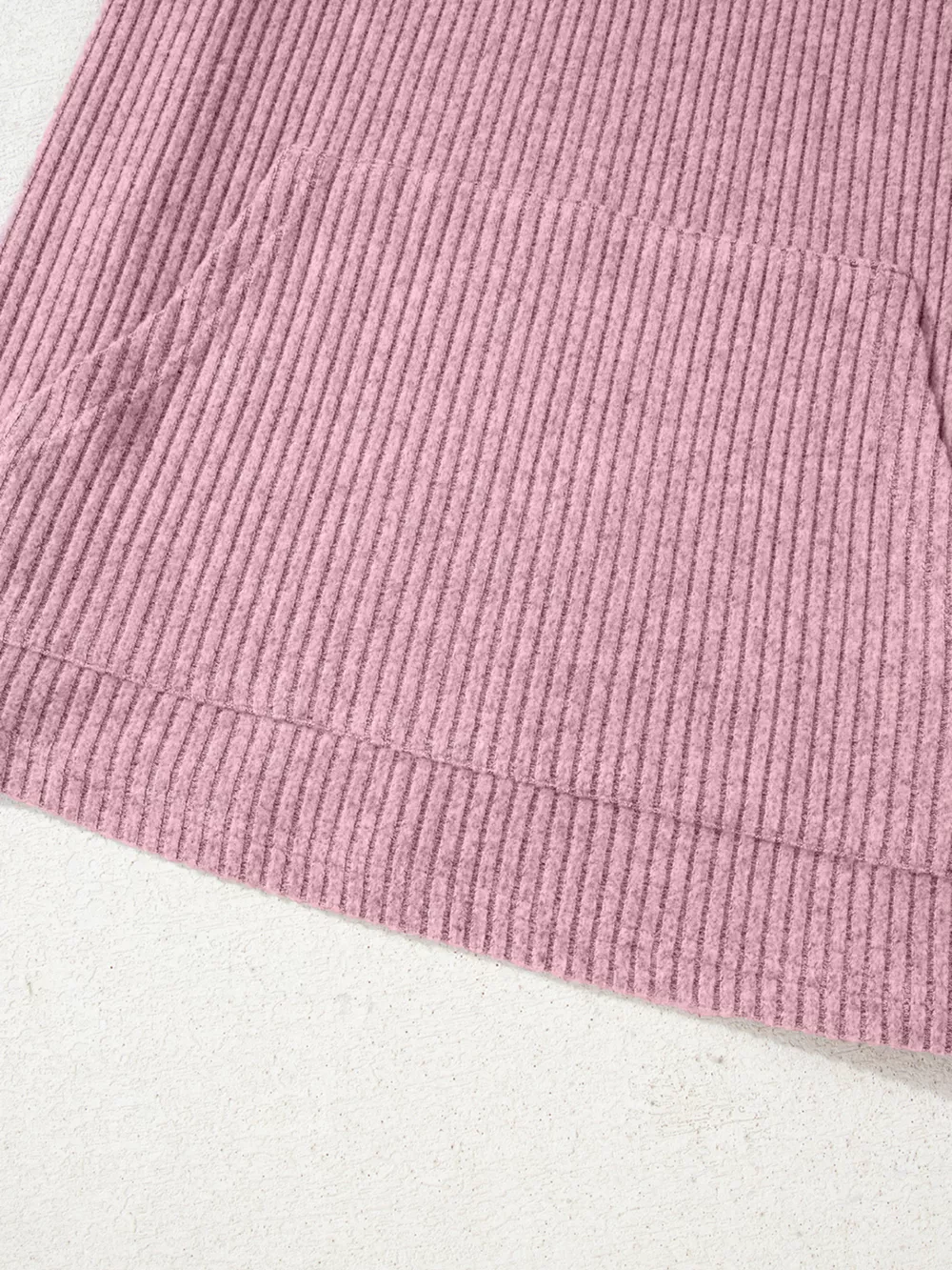 Ribbed Texture Drop Shoulder Henley Top, image 4