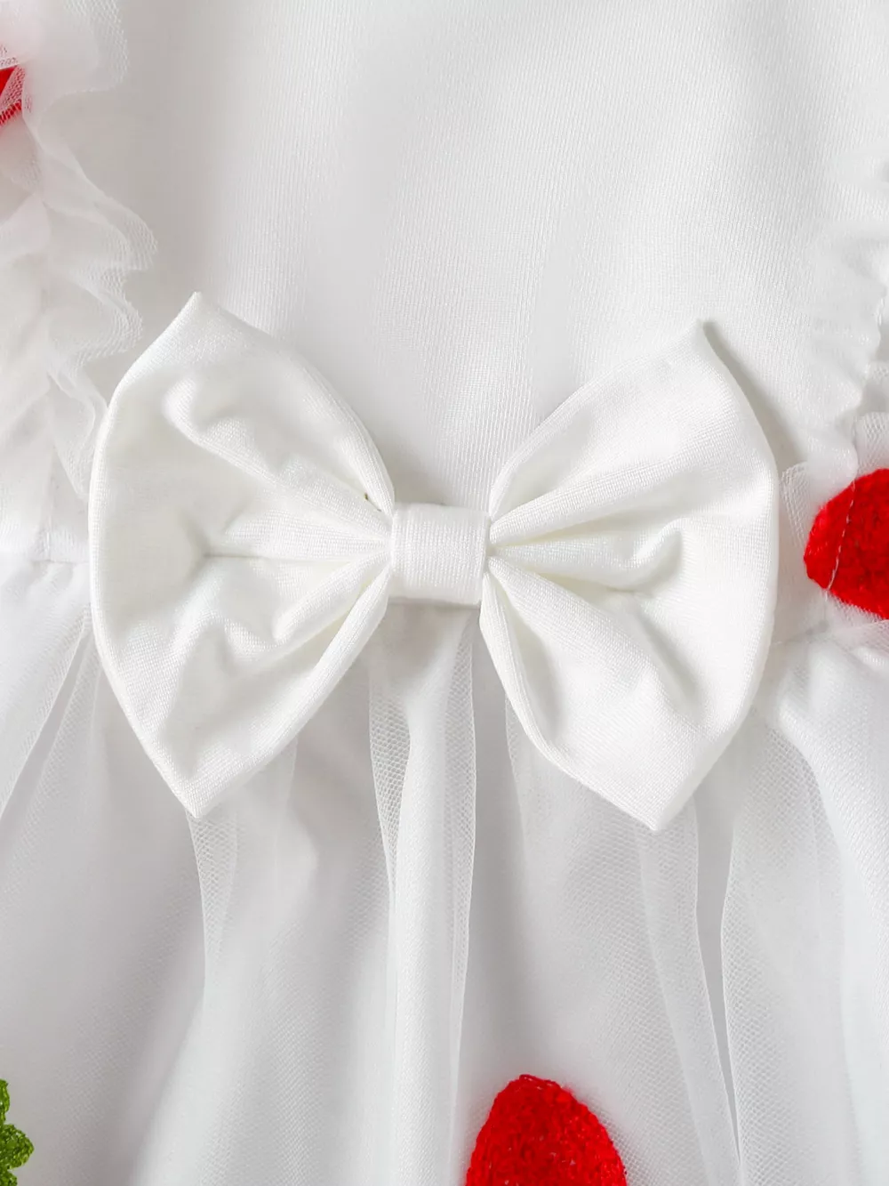 Children's Bow Decor Ruffle Trim Dress, image 10