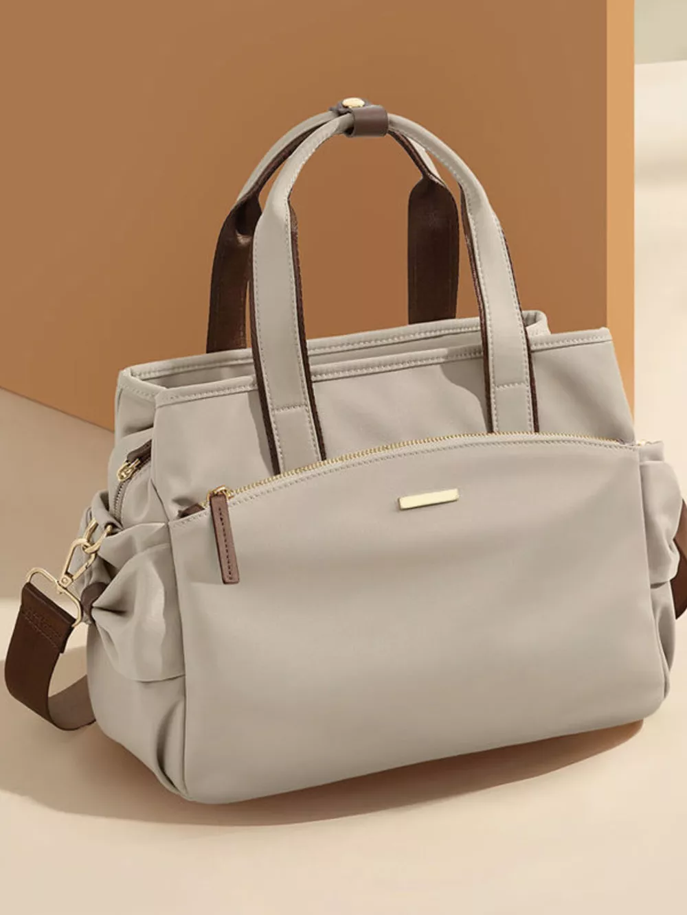 Top Handle Nylon Shoulder Bag, image 6