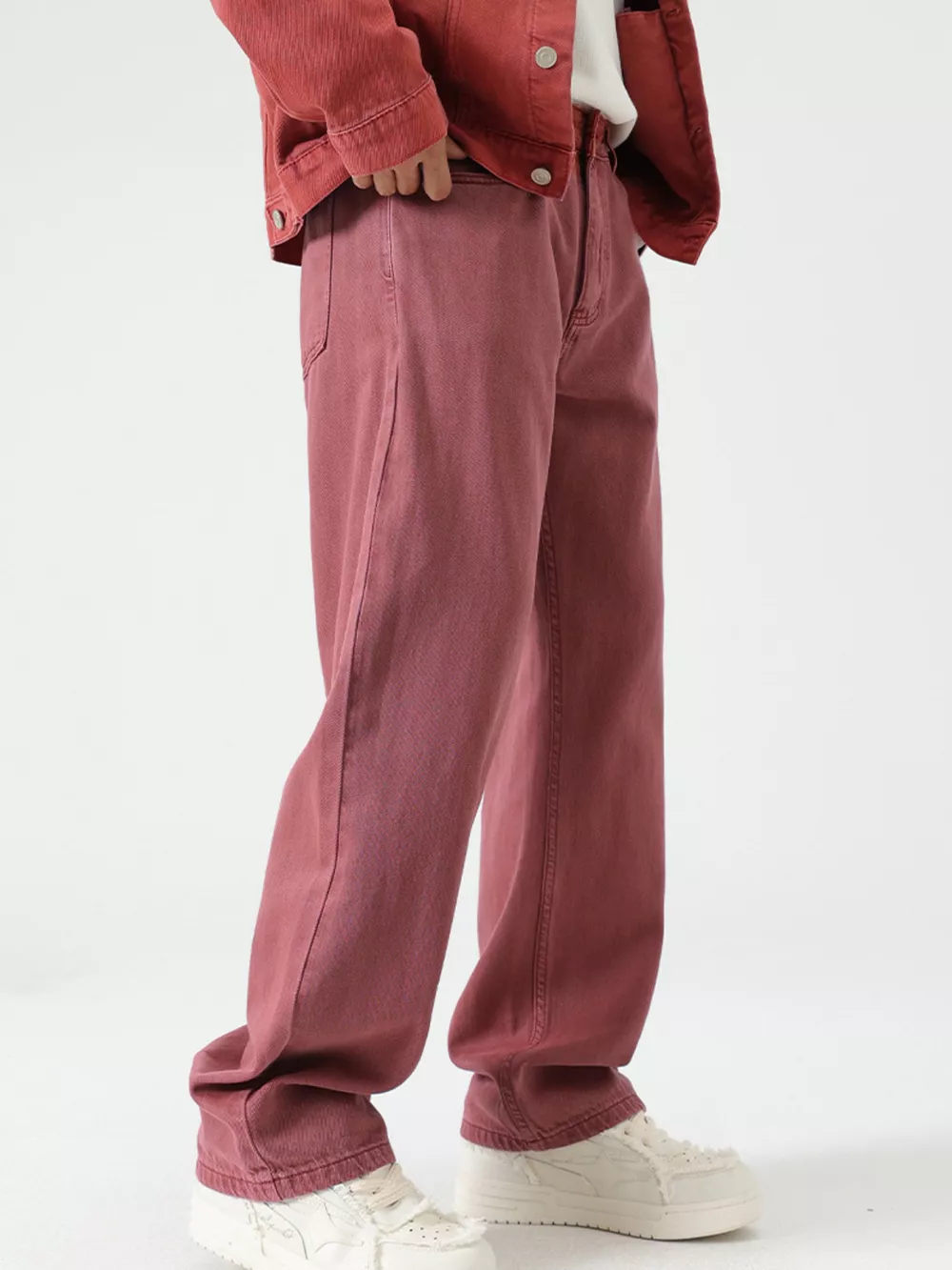 Men's Vintage Wash Wide Leg Jeans, image 3