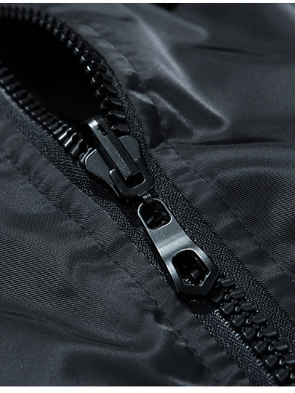 Men's Plus Size Zip Up Long Sleeve Bomber Jacket, image 6
