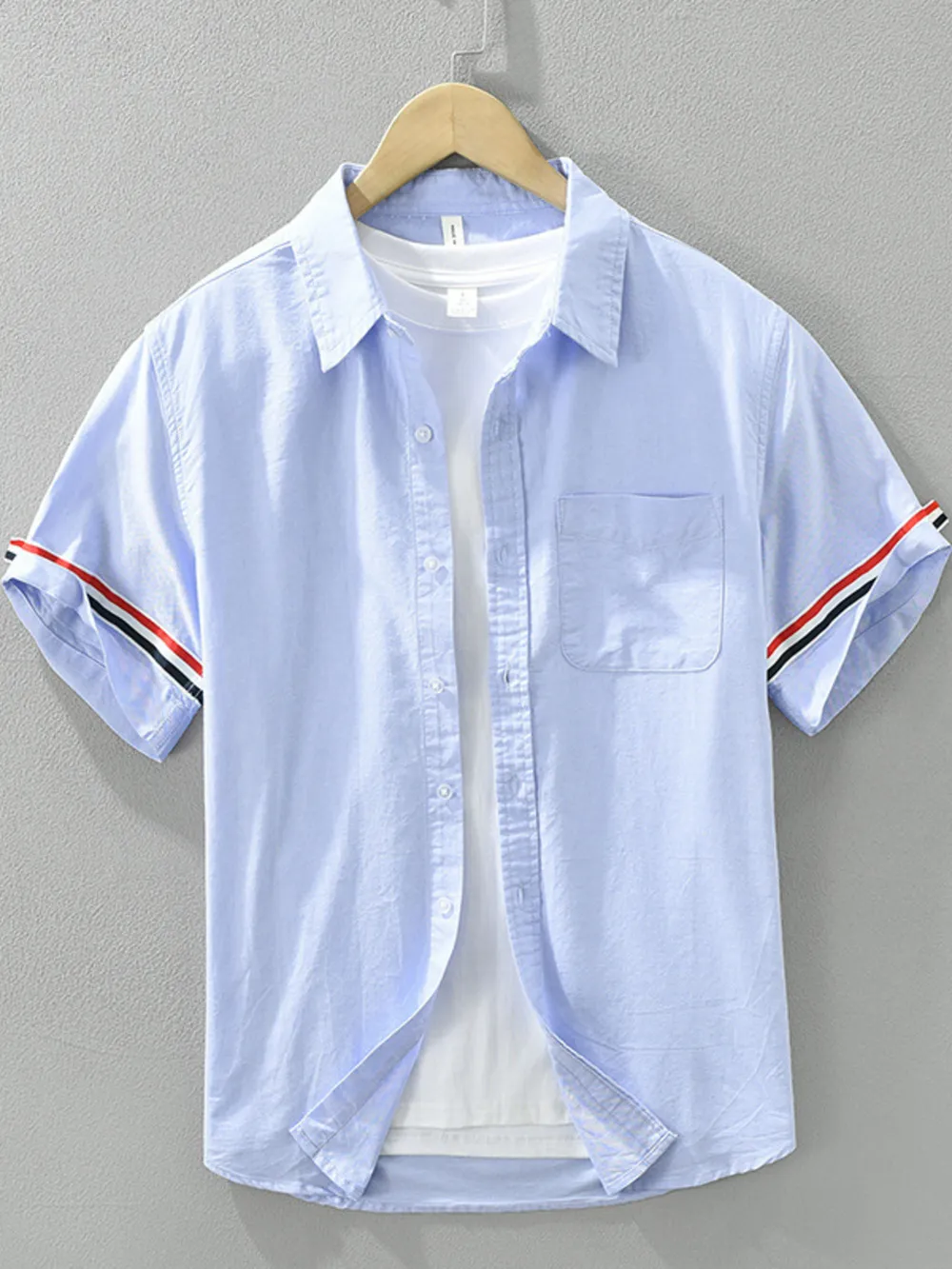 Men's Plus Size Button Up Short Sleeve Shirt, image 4
