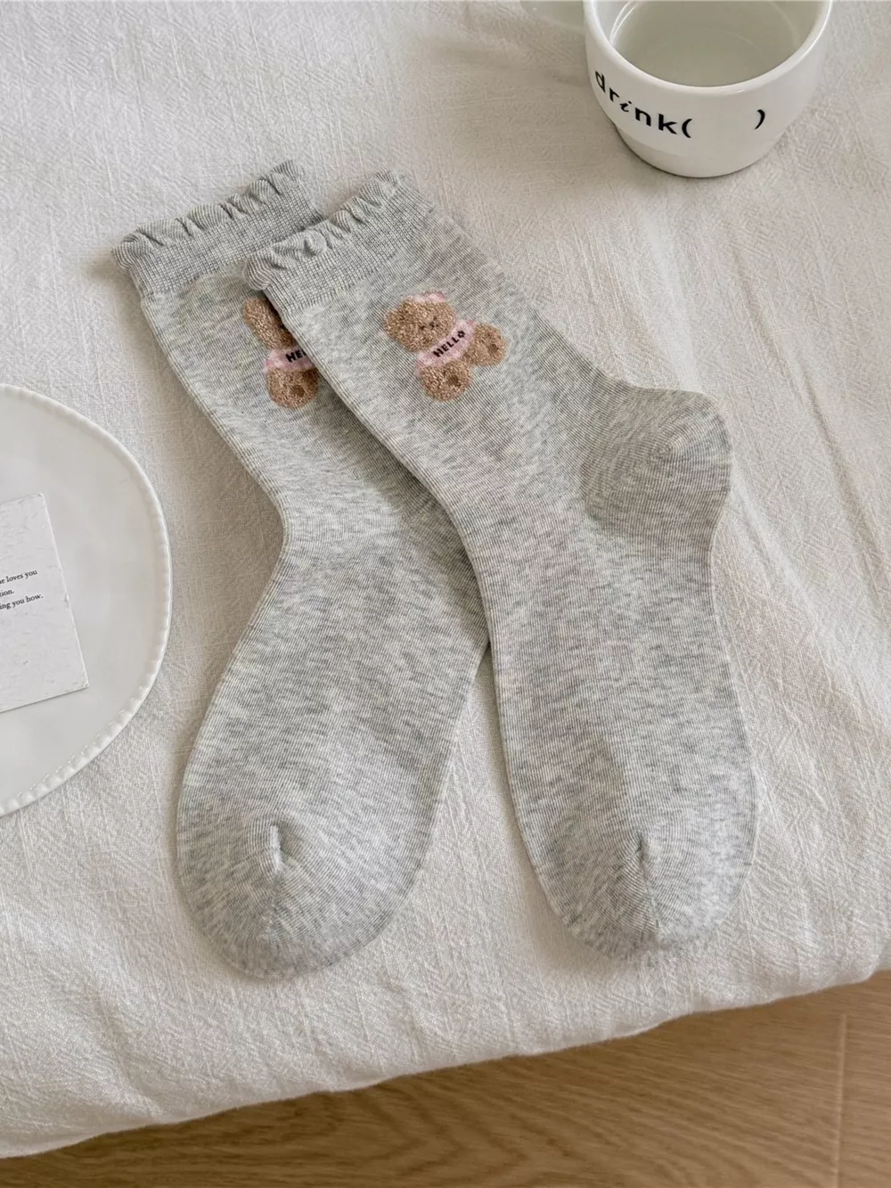 Bear Cotton Crew Socks