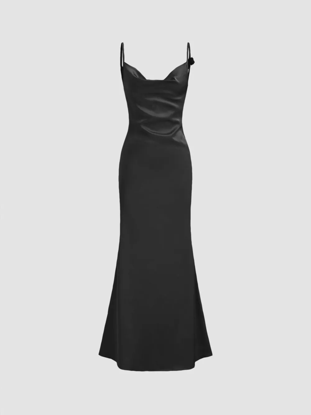 Cowl Neck Satin Maxi Dress, image 3