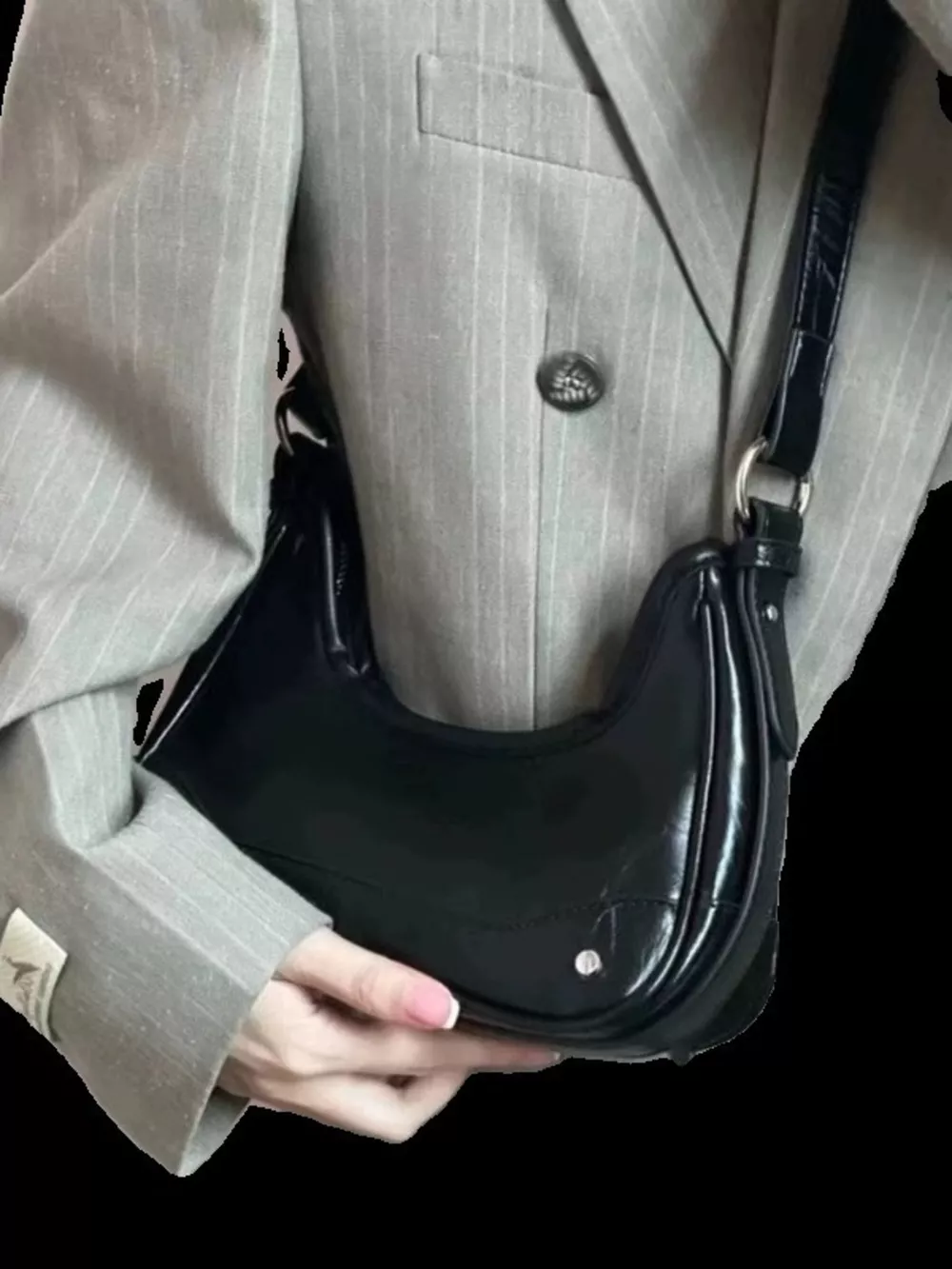 Leather Chain Strap Shoulder Bag, image 7
