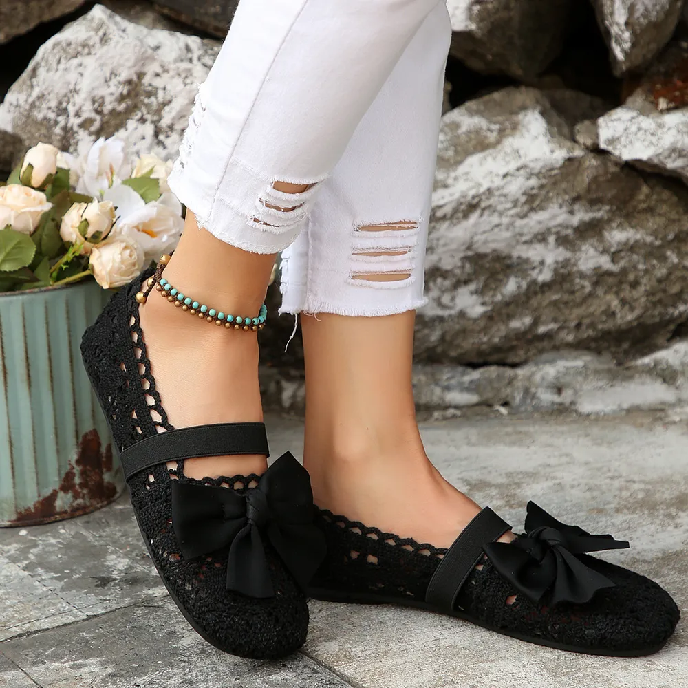 Bow Round Toe Flat Slip-Ons, image 7