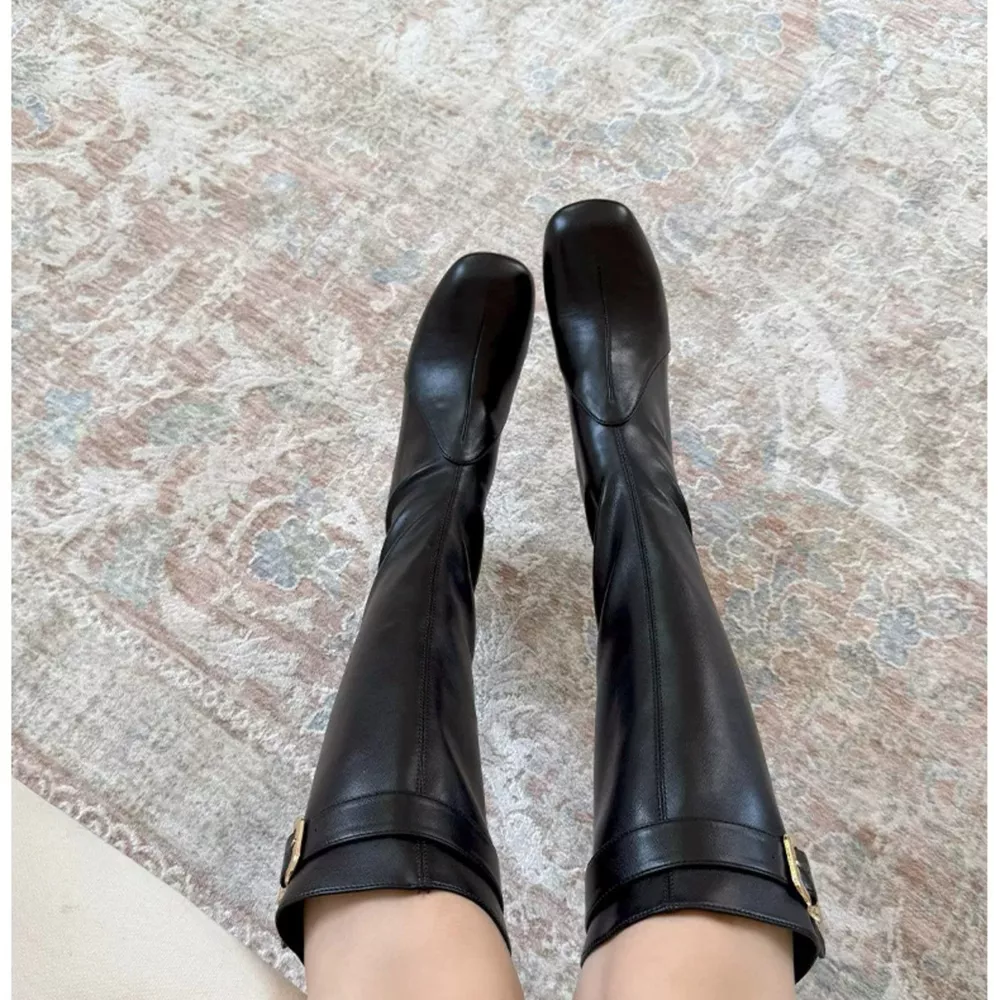 Square Toe Block Heels Boots, image 3