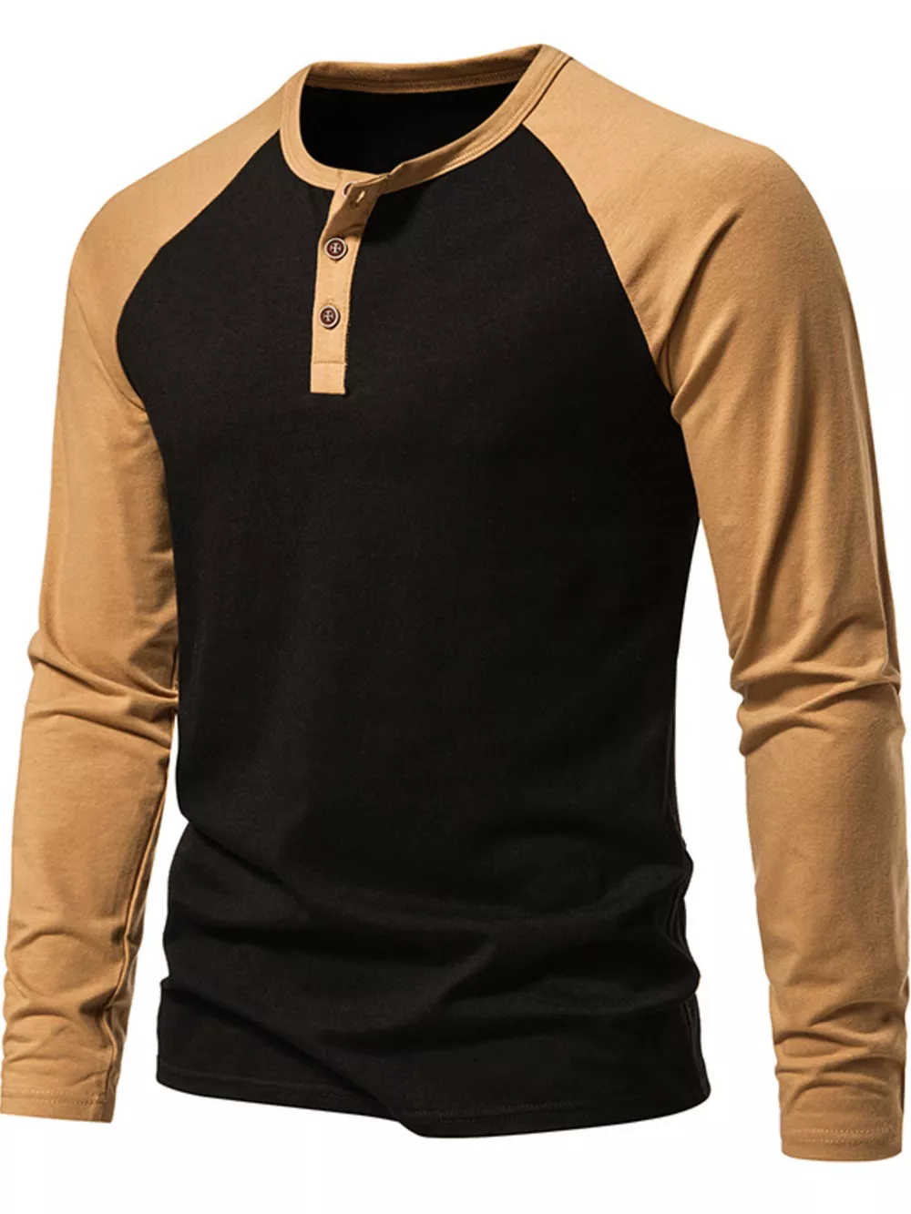 Men's Casual Henley Long Sleeve T-Shirt, image 8