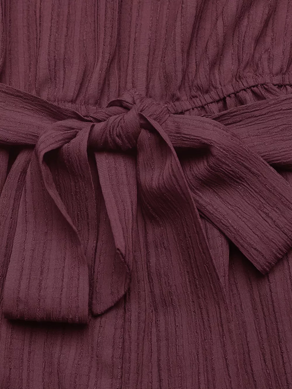 One-Shoulder Tie Waist Romper, image 3
