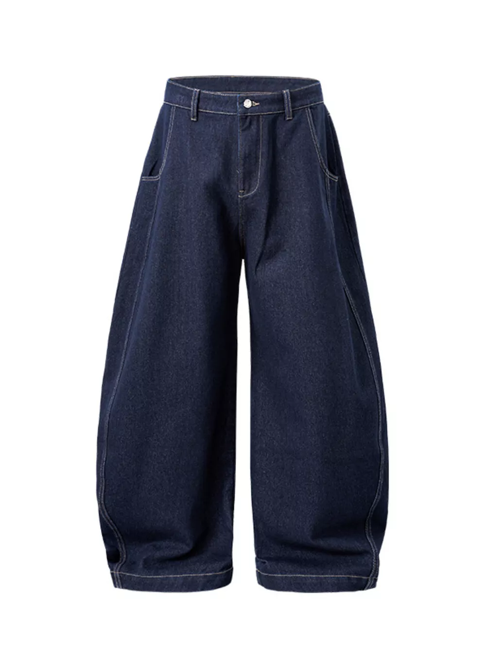 Men's Washed Wide Leg Jeans, image 4