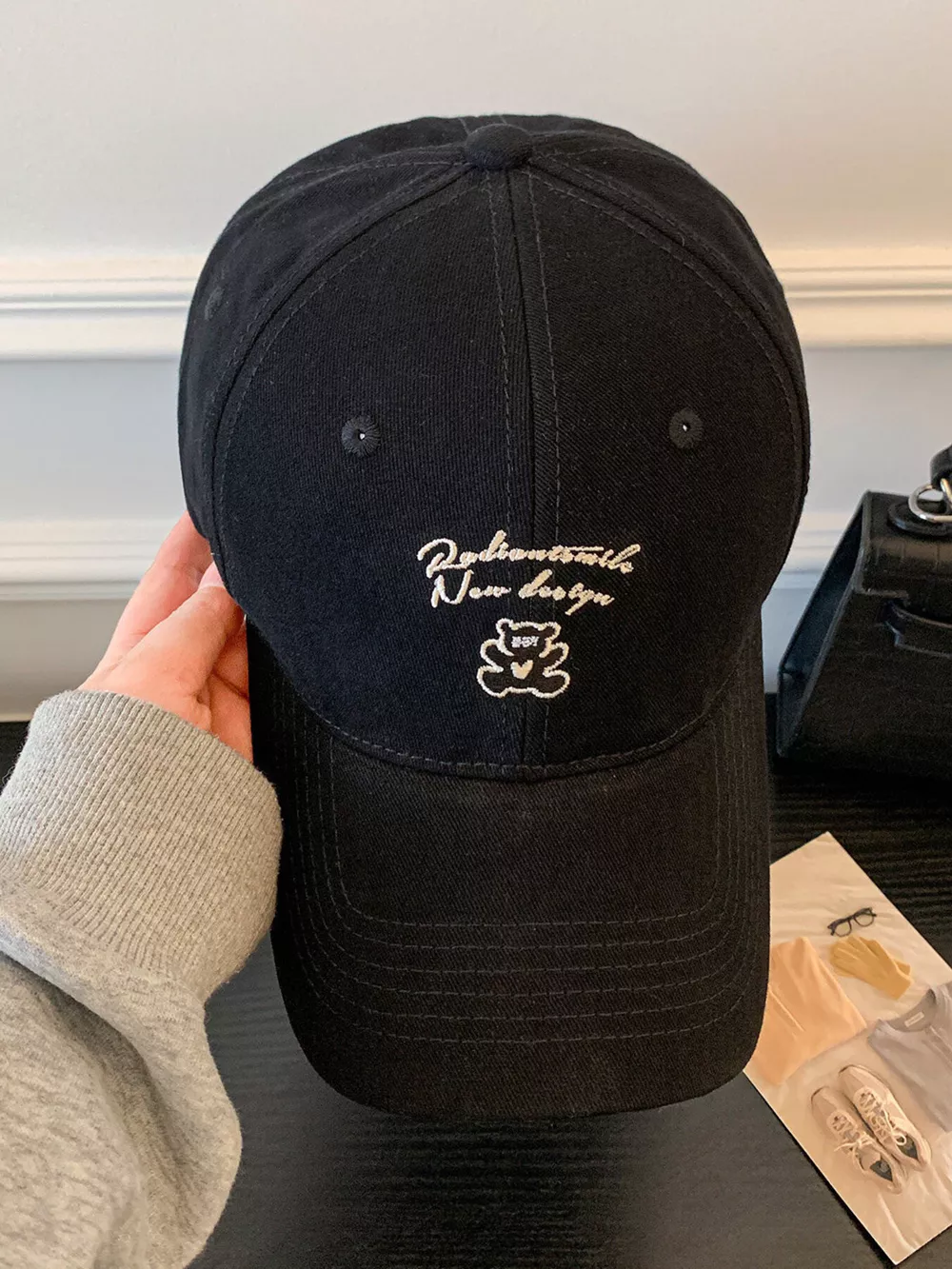 Washed Embroidered Baseball Cap, image 4
