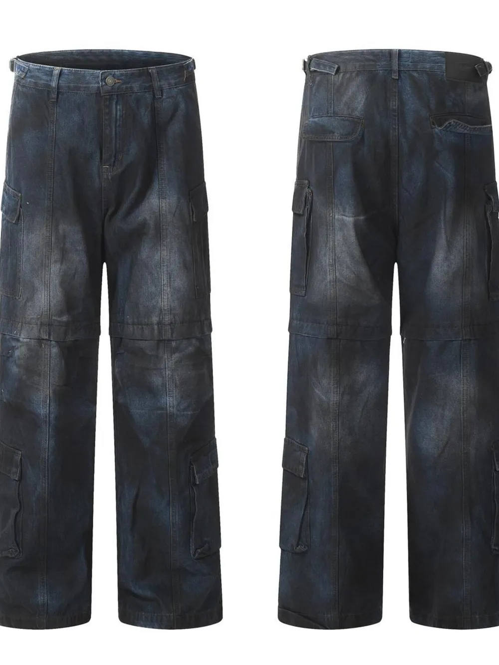Men's Loose Fit Cargo Jeans, image 4