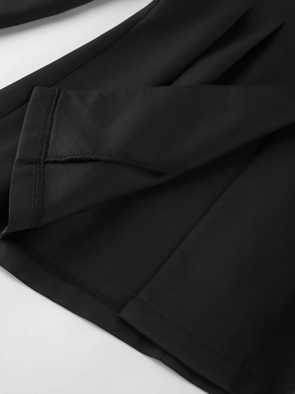 Chic Button Down Pleated Blazer and Wide-Leg Pants Suit Set, image 15