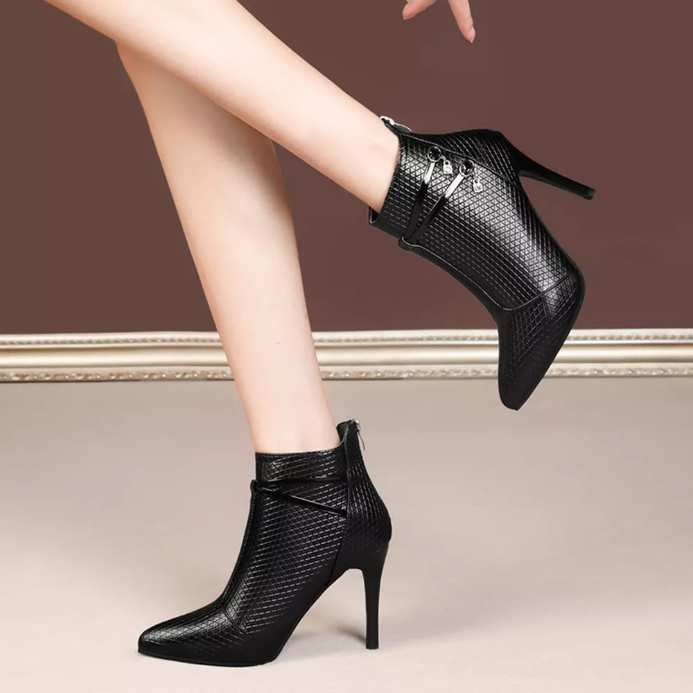 Pointed-Toe Stiletto Ankle Boots, image 3