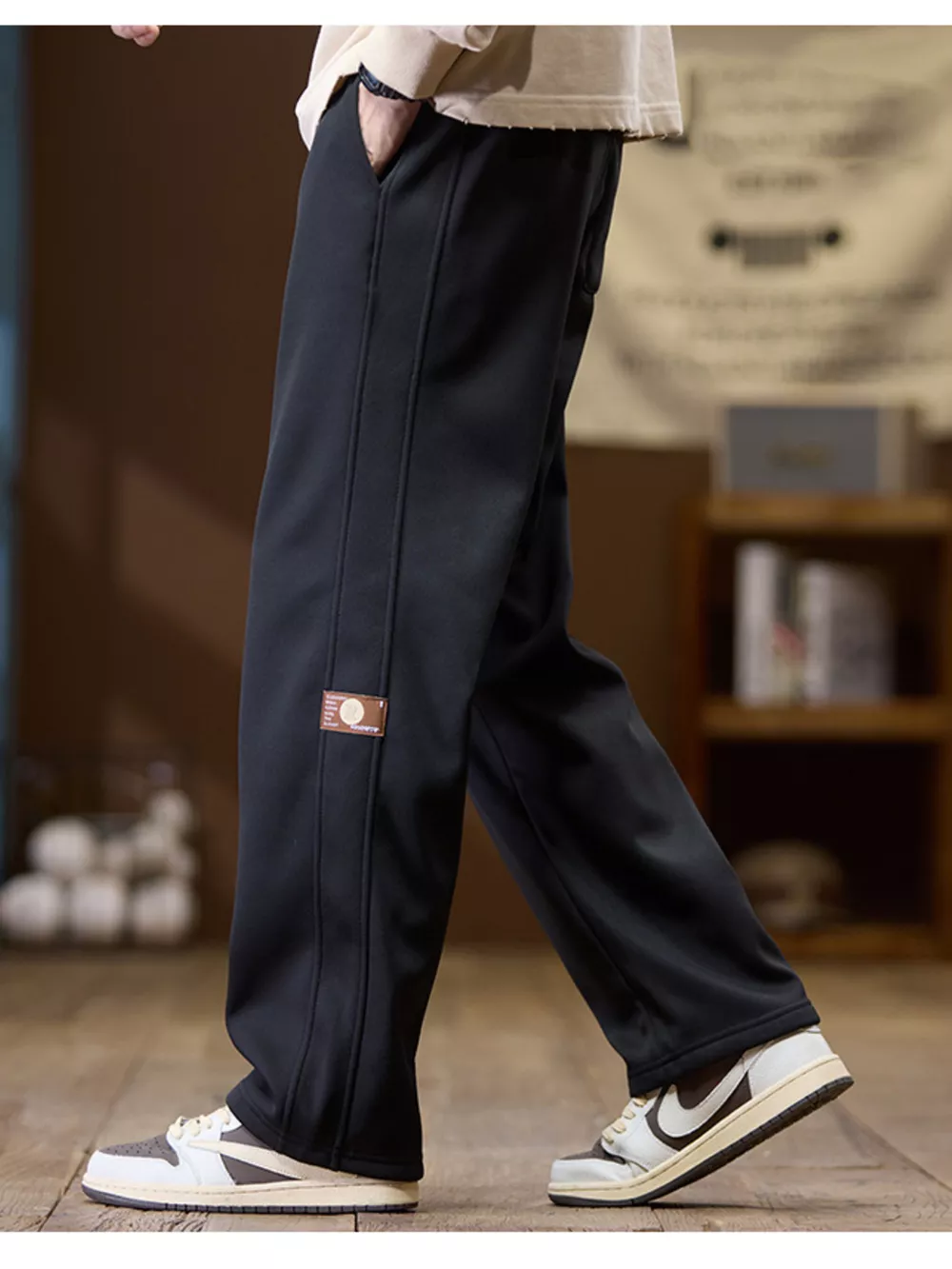 Men's Plus Size Casual Loose-Fit Drawstring Pants, image 3