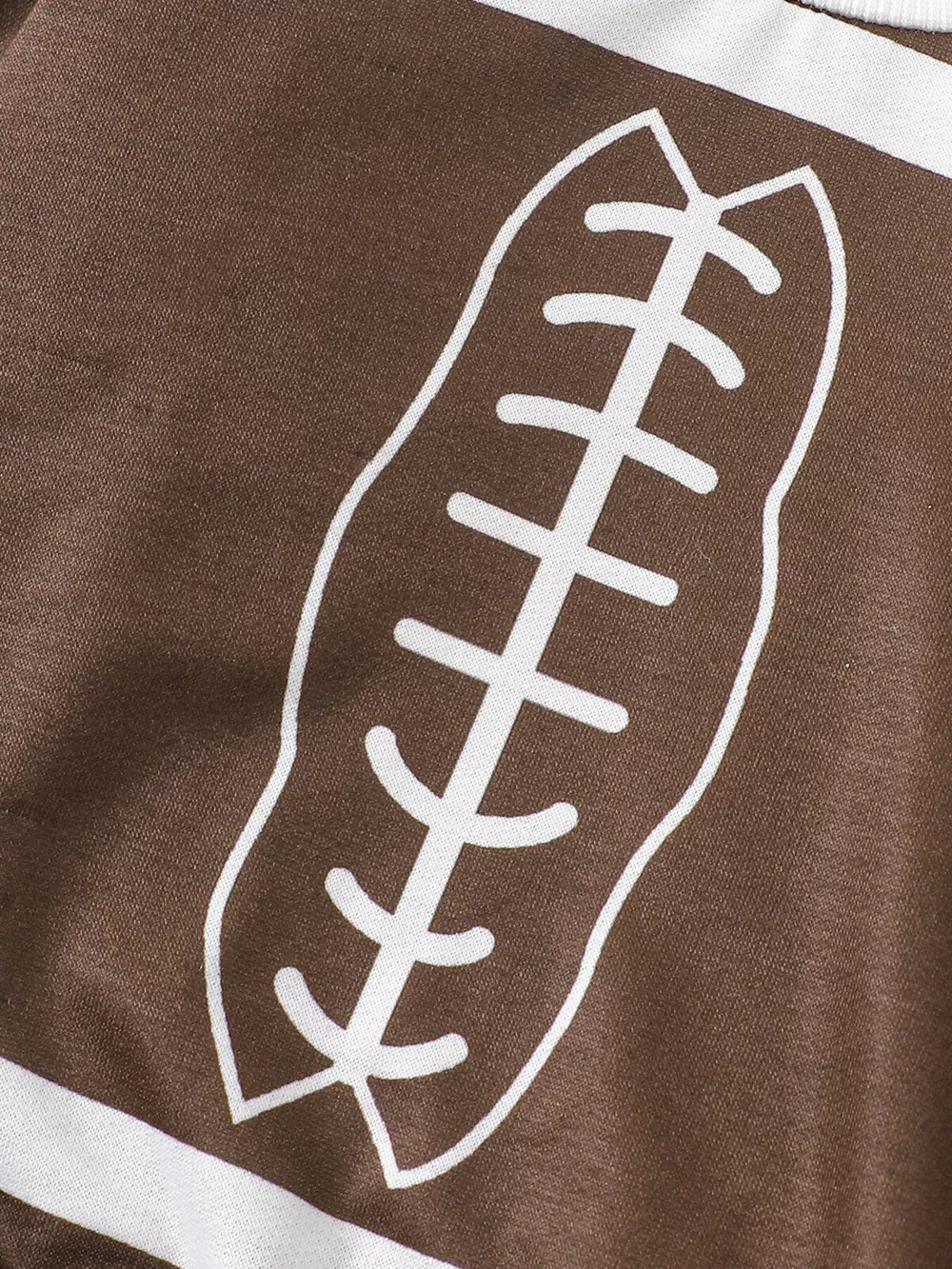 Children's Football Print Round Neck Top & Pants Set, image 3
