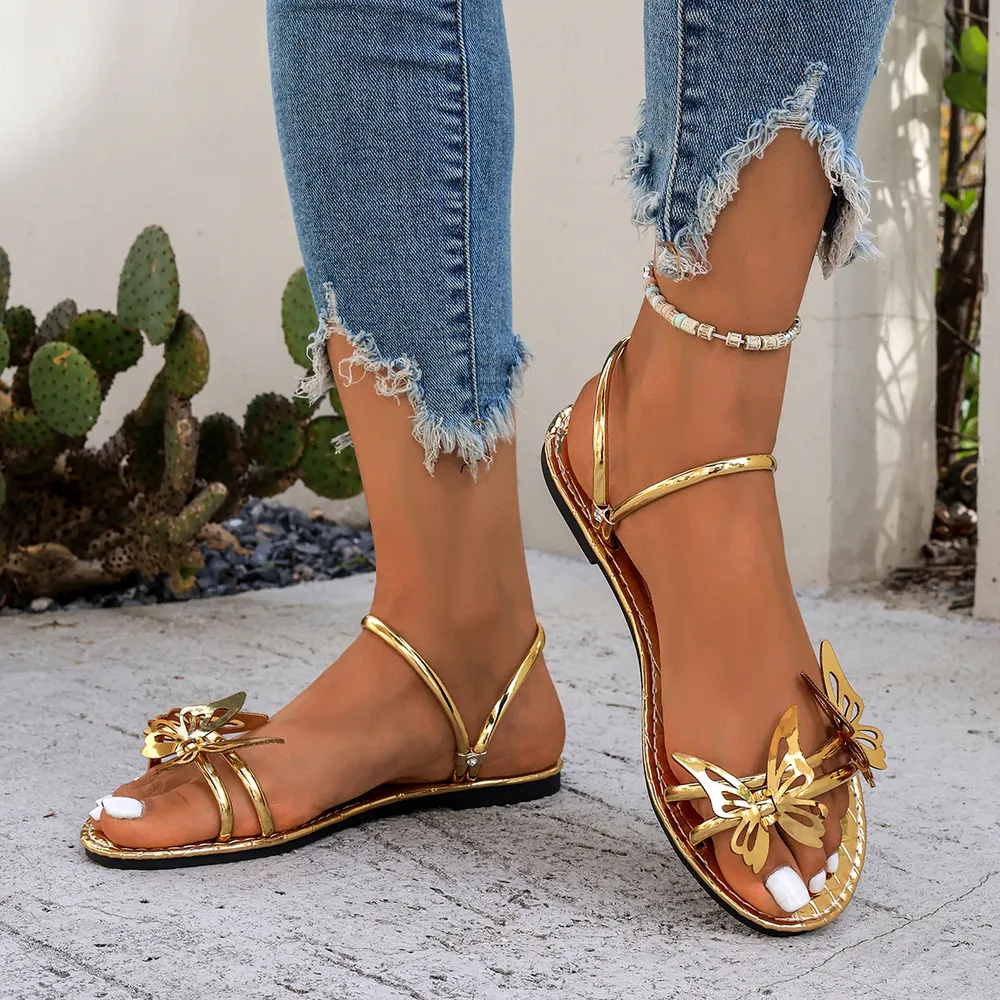Butterfly Flat Summer Sandals, image 9