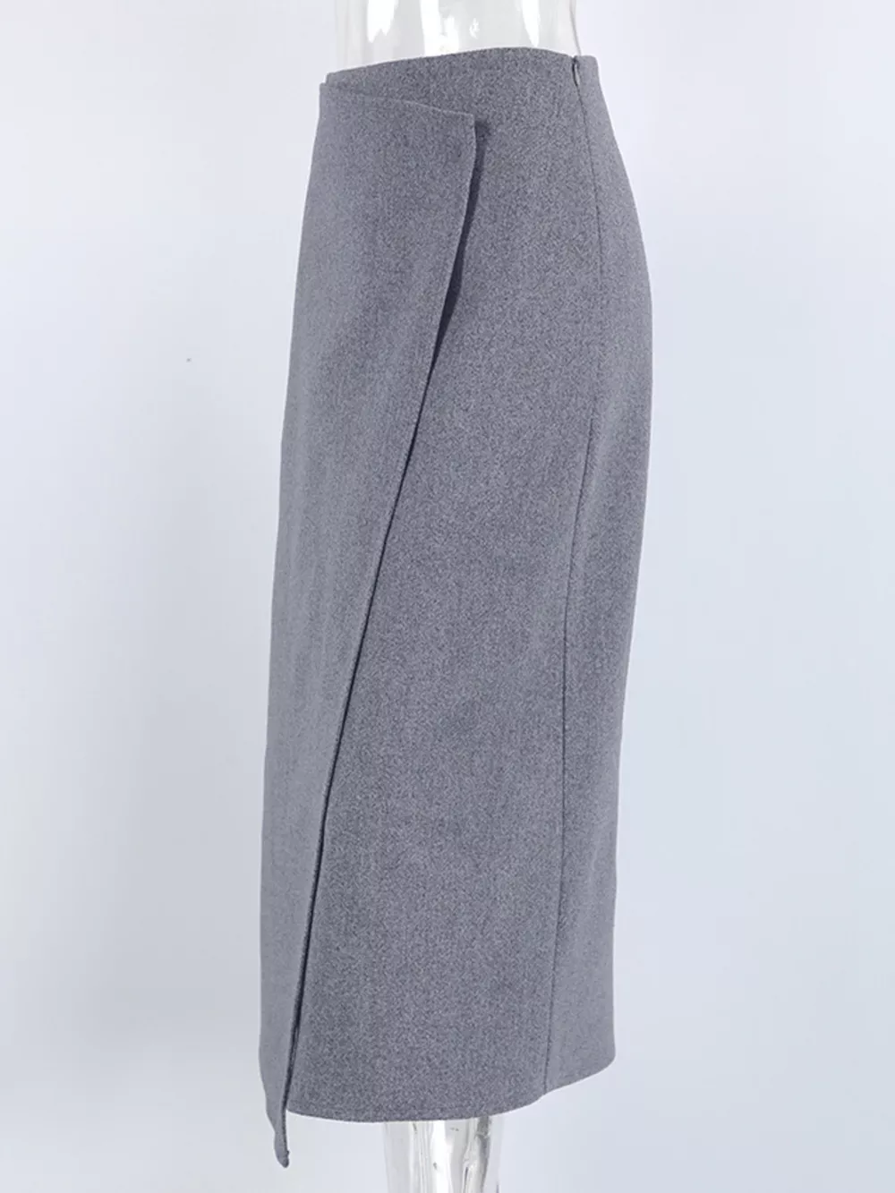 High-Waisted Wrap Midi Skirt, image 11
