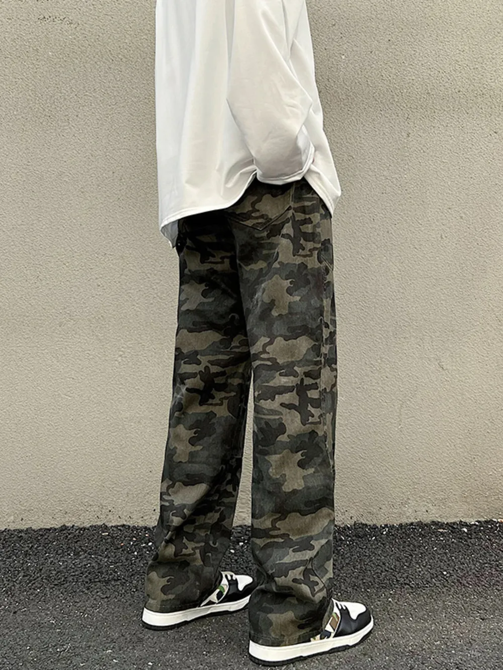 Men's Full Size Camouflage Loose Fit Jeans Plus Wize, image 4