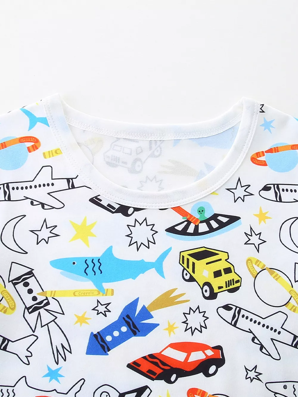 Children's Cartoon Vehicle Print Tee and Shorts Set, image 3