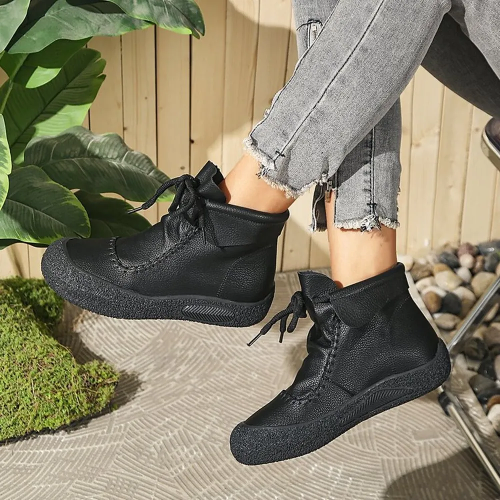 Lace-Up Platform Ankle Boots, image 2
