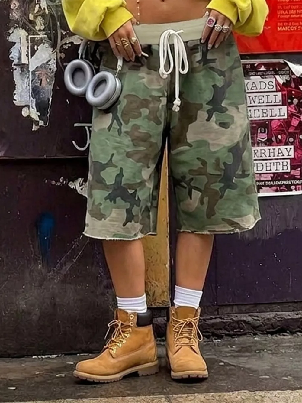 Camouflage Drawstring Shorts, image 4