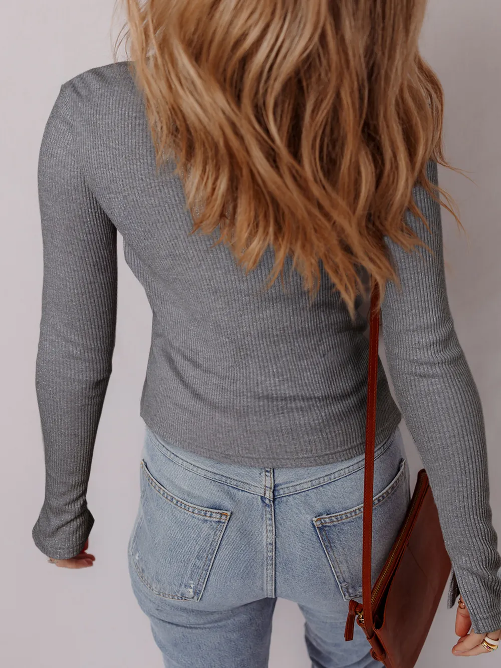 Ribbed Button-Up Cardigan, image 3