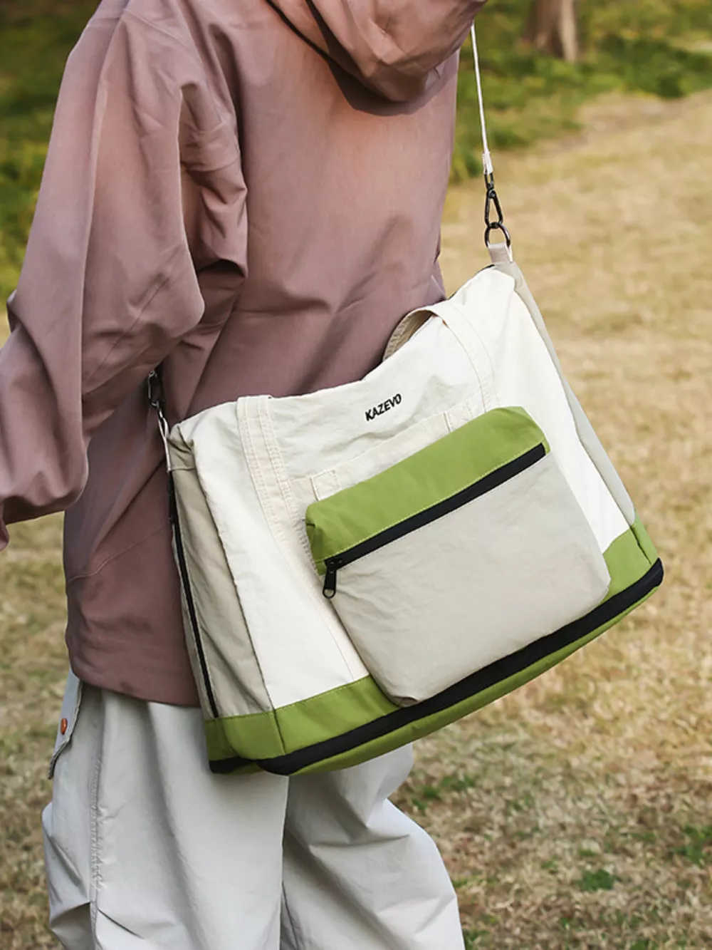 Color Block Nylon Travel Bag, image 3