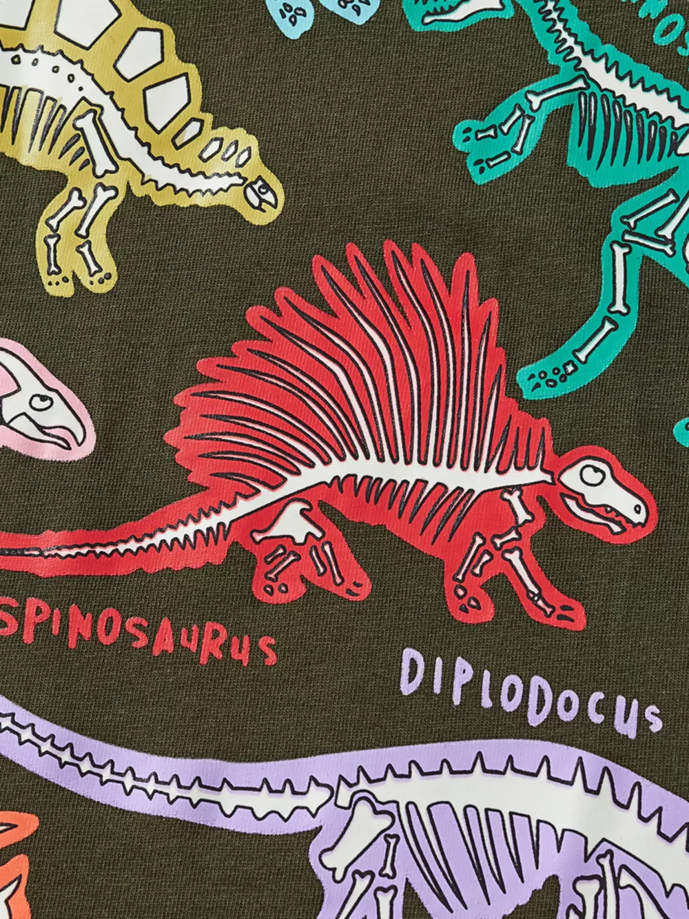 Children's Dinosaur Skeleton Round Neck T-Shirt, image 2