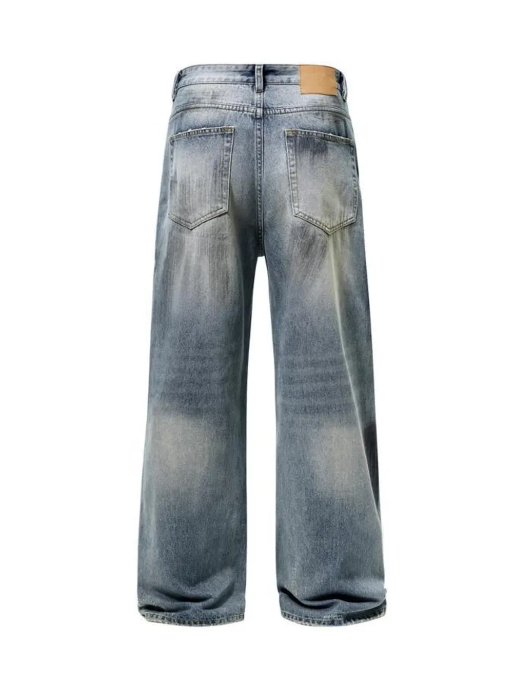Men's Full Size Wash Wide Leg Jeans Plus Size, image 2