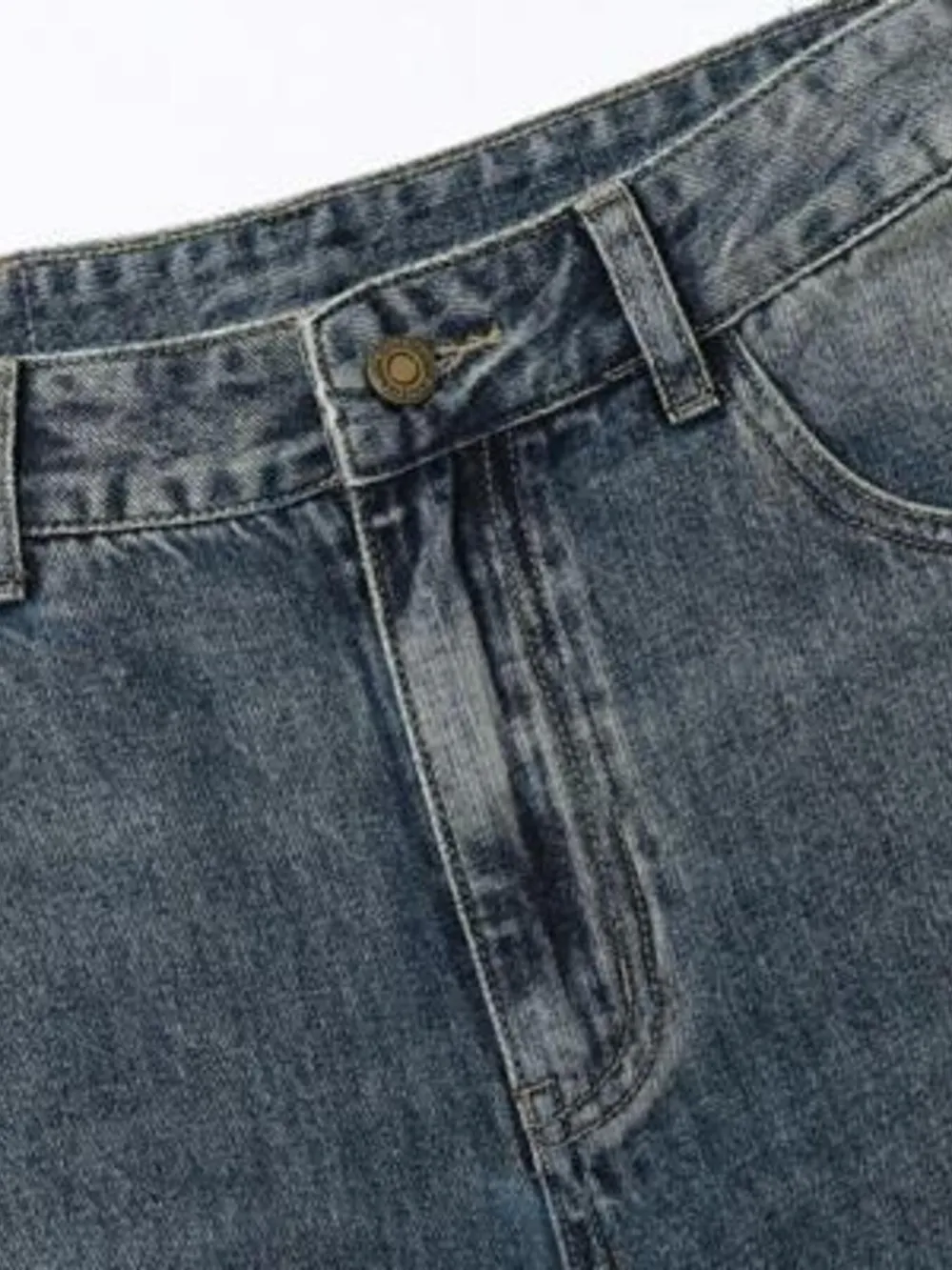 Men's Vintage Wash Wide Leg Jeans, image 4