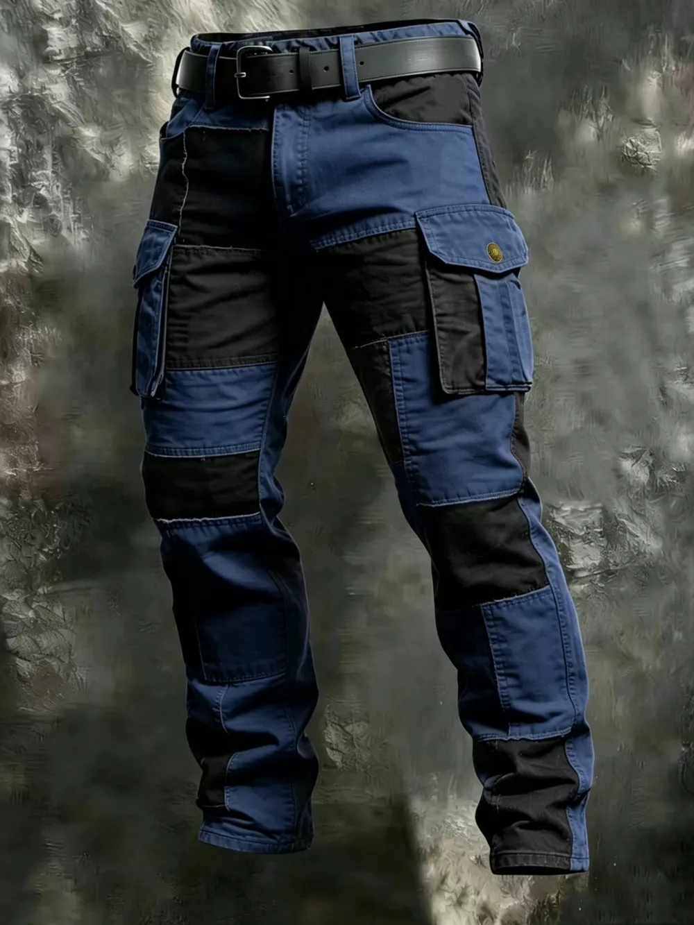 Men's Full Size Color-Block Cargo Pants Plus Size, image 4