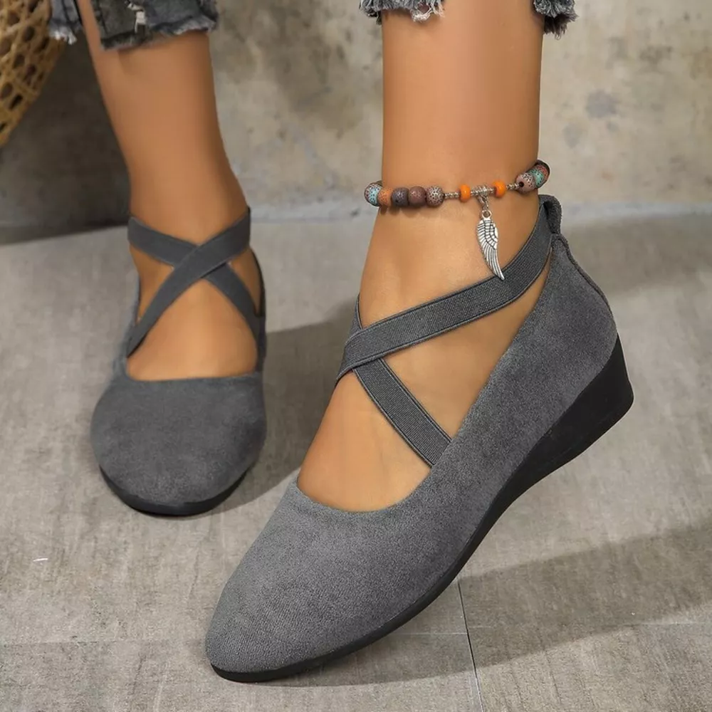 Round Toe Wedge Loafers, image 4