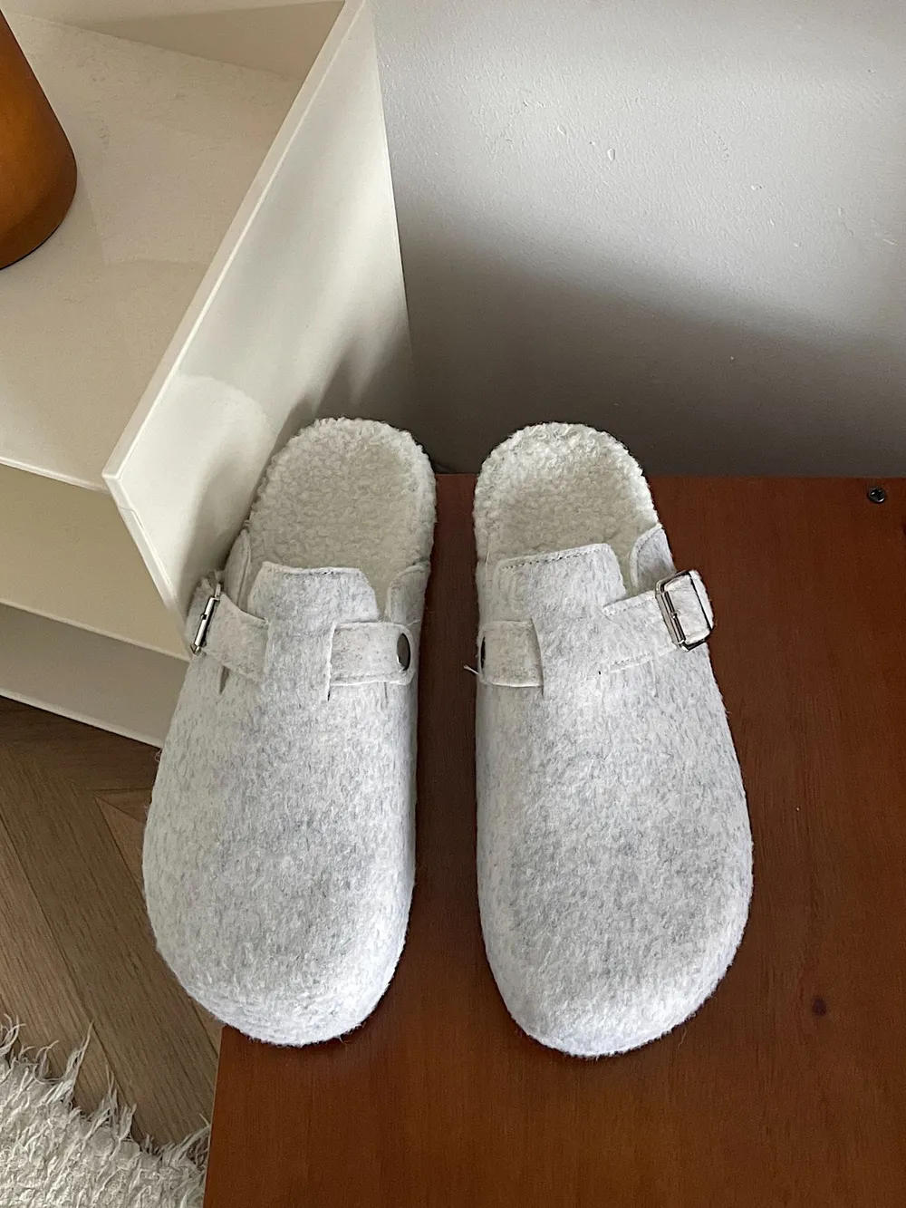 Cozy Plush Buckle Detail Slip-Ons, image 3