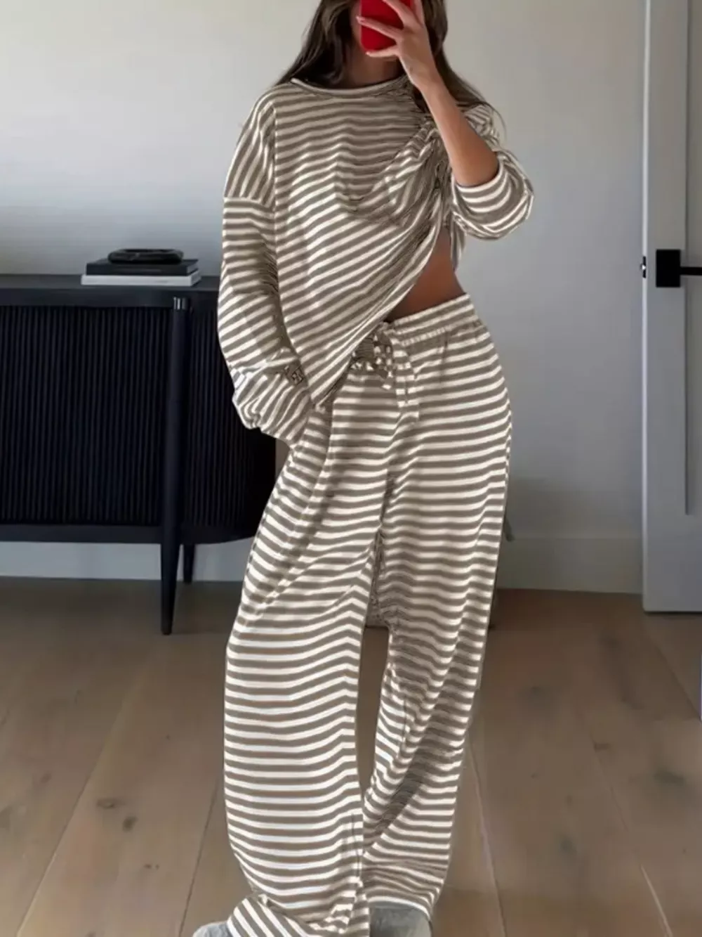 Striped Long Sleeve Top and Pants Set, image 16