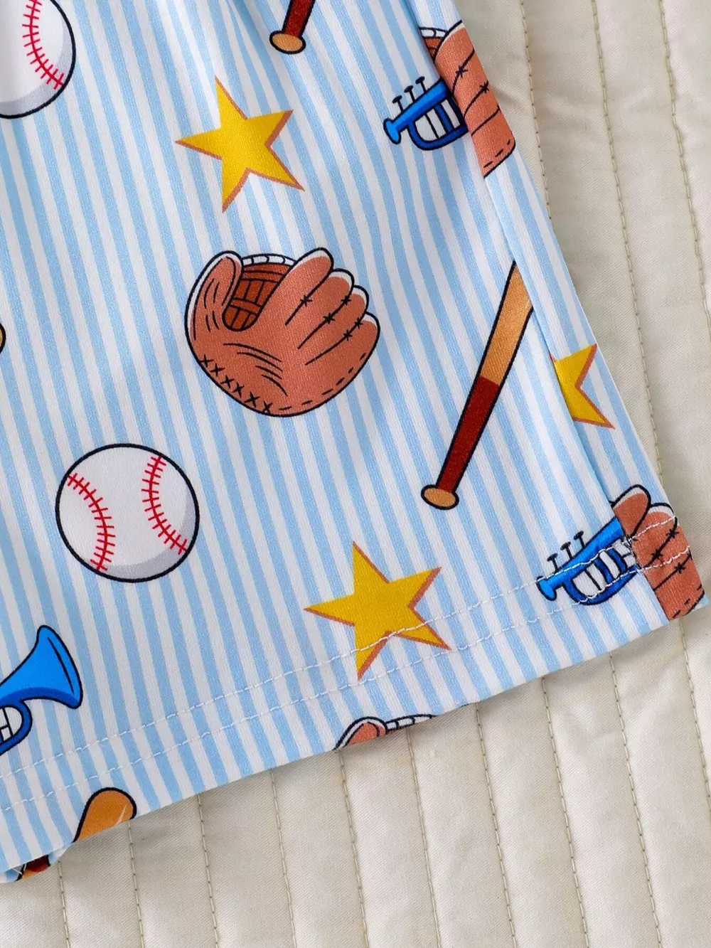 Children's Baseball Themed Bodysuit and Suspender Set, image 4