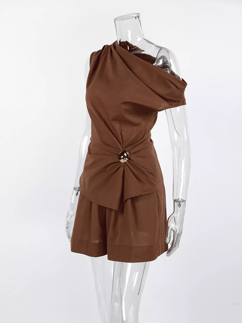 One-Shoulder Top and Shorts Set, image 7