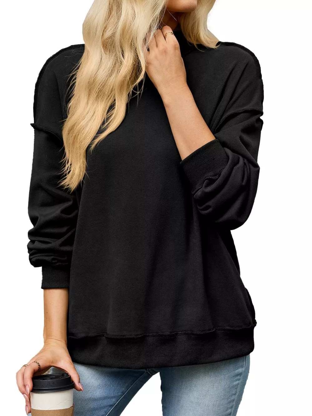 Loose Fit Crew Neck Sweatshirt, image 11